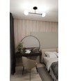 Roma 2 Sort/Opal loftslampe - Ø14 cm, E14, 230V, uden lyskilde