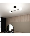 Roma 2 Sort/Opal loftslampe - Ø14 cm, E14, 230V, uden lyskilde