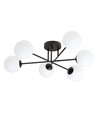 Roma 6 Sort/Opal loftslampe - Ø14 cm, E14, 230V, uden lyskilde