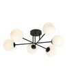 Roma 6 Sort/Opal loftslampe - Ø14 cm, E14, 230V, uden lyskilde