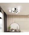 Roma 6 Sort/Opal loftslampe - Ø14 cm, E14, 230V, uden lyskilde