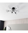 Roma 6 Sort/Opal loftslampe - Ø14 cm, E14, 230V, uden lyskilde