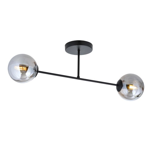 Roma 2 Sort/Grafit loftslampe - Ø14 cm, E14, 230V, uden lyskilde