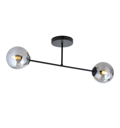 Roma 2 Sort/Grafit loftslampe - Ø14 cm, E14, 230V, uden lyskilde