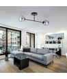 Roma 2 Sort/Grafit loftslampe - Ø14 cm, E14, 230V, uden lyskilde