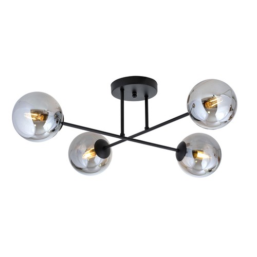 Roma 4 Sort/Grafit loftslampe - Ø14 cm, E14, 230V, uden lyskilde