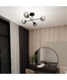 Roma 4 Sort/Grafit loftslampe - Ø14 cm, E14, 230V, uden lyskilde