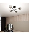 Roma 4 Sort/Grafit loftslampe - Ø14 cm, E14, 230V, uden lyskilde
