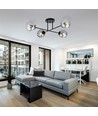 Roma 4 Sort/Grafit loftslampe - Ø14 cm, E14, 230V, uden lyskilde