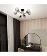 Roma 6 Sort/Grafit loftslampe - Ø14 cm, E14, 230V, uden lyskilde