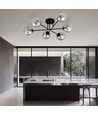 Roma 6 Sort/Grafit loftslampe - Ø14 cm, E14, 230V, uden lyskilde