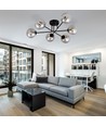 Roma 6 Sort/Grafit loftslampe - Ø14 cm, E14, 230V, uden lyskilde