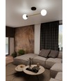 Magnum 2 Sort/Opal loftslampe - Ø14 cm, E14, 230V, uden lyskilde