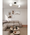 Magnum 2 Sort/Opal loftslampe - Ø14 cm, E14, 230V, uden lyskilde