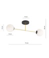 Magnum 2 Sort/Opal loftslampe - Ø14 cm, E14, 230V, uden lyskilde