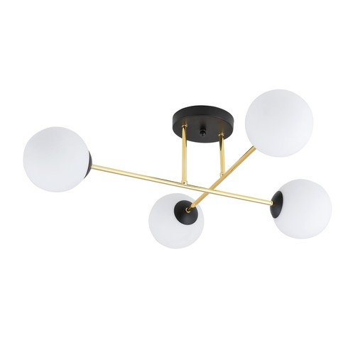 Magnum 4 Sort/Opal loftslampe - Ø14 cm, E14, 230V, uden lyskilde