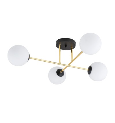 Magnum 4 Sort/Opal loftslampe - Ø14 cm, E14, 230V, uden lyskilde