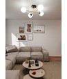 Magnum 4 Sort/Opal loftslampe - Ø14 cm, E14, 230V, uden lyskilde