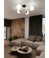 Magnum 4 Sort/Opal loftslampe - Ø14 cm, E14, 230V, uden lyskilde