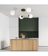 Magnum 4 Sort/Opal loftslampe - Ø14 cm, E14, 230V, uden lyskilde