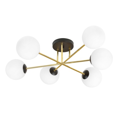 Magnum 6 Sort/Opal loftslampe - Ø14 cm, E14, 230V, uden lyskilde