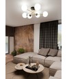 Magnum 6 Sort/Opal loftslampe - Ø14 cm, E14, 230V, uden lyskilde