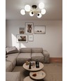 Magnum 6 Sort/Opal loftslampe - Ø14 cm, E14, 230V, uden lyskilde