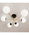 Magnum 6 Sort/Opal loftslampe - Ø14 cm, E14, 230V, uden lyskilde