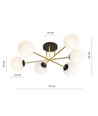 Magnum 6 Sort/Opal loftslampe - Ø14 cm, E14, 230V, uden lyskilde