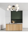 Magnum 6 Sort/Opal loftslampe - Ø14 cm, E14, 230V, uden lyskilde