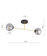 Magnum 2 Sort/Grafit loftslampe - Ø14 cm, E14, 230V, uden lyskilde