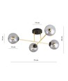 Magnum 4 Sort/Grafit loftslampe - Ø14 cm, E14, 230V, uden lyskilde