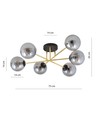 Magnum 6 Sort/Grafit loftslampe - Ø14 cm, E14, 230V, uden lyskilde
