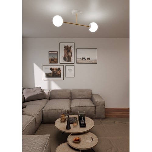 Magnum 2 Hvid/Opal loftslampe - Ø14 cm, E14, 230V, uden lyskilde