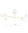 Magnum 2 Hvid/Opal loftslampe - Ø14 cm, E14, 230V, uden lyskilde