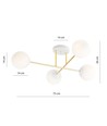 Magnum 4 Hvid/Opal loftslampe - Ø14 cm, E14, 230V, uden lyskilde