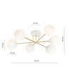 Magnum 6 Hvid/Opal loftslampe - Ø14 cm, E14, 230V, uden lyskilde