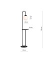 Bari LP1 Sort gulvlampe - Ø14 cm, E14, 230V, uden lyskilde