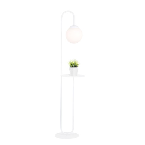 Bari Lp Hvid gulvlampe - Ø14 cm, E14, 230V, uden lyskilde