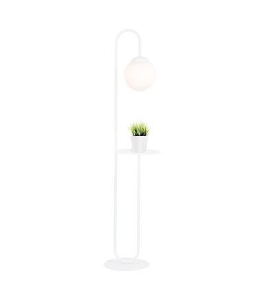 Bari Lp Hvid gulvlampe - Ø14 cm, E14, 230V, uden lyskilde