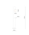 Bari Lp Hvid gulvlampe - Ø14 cm, E14, 230V, uden lyskilde