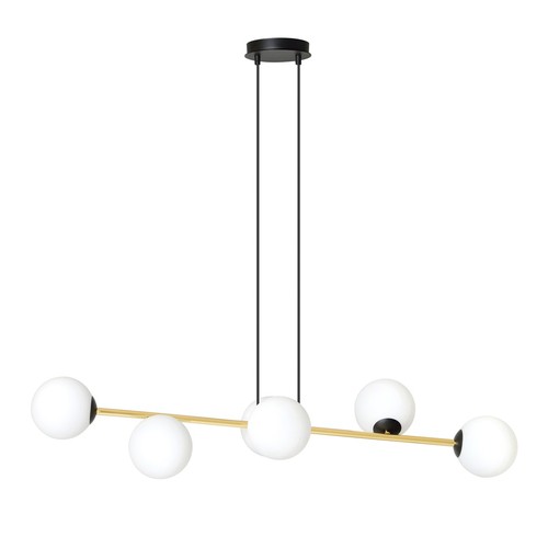 Gravity 6 Sort/Opal pendellampe - Ø14 cm, E14, 230V, uden lyskilde