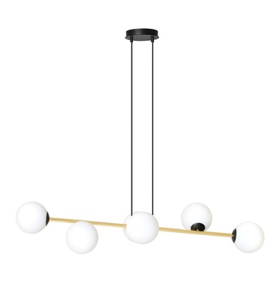 Gravity 6 Sort/Opal pendellampe - Ø14 cm, E14, 230V, uden lyskilde