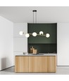 Gravity 6 Sort/Opal pendellampe - Ø14 cm, E14, 230V, uden lyskilde