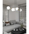 Gravity 6 Sort/Opal pendellampe - Ø14 cm, E14, 230V, uden lyskilde