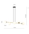 Gravity 6 Sort/Opal pendellampe - Ø14 cm, E14, 230V, uden lyskilde