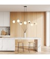 Gravity 8 Sort/Opal pendellampe - Ø14 cm, E14, 230V, uden lyskilde