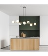 Gravity 8 Sort/Opal pendellampe - Ø14 cm, E14, 230V, uden lyskilde