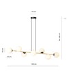 Gravity 8 Sort/Opal pendellampe - Ø14 cm, E14, 230V, uden lyskilde