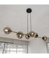 Gravity 6 Sort/Grafit pendellampe - Ø14 cm, E14, 230V, uden lyskilde